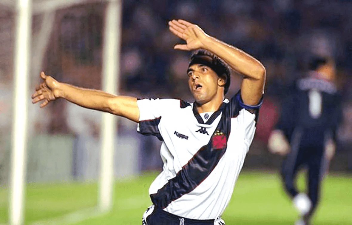 Edmundo, o animal comemorando